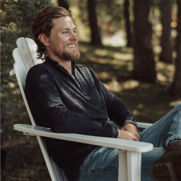 The Normal Brand Navy Jimmy Quarter Zip Sweater - Picture 13 of 14